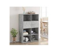 vidaXL Buffet haut 80x42,5x124 cm gris béton en bois d'ingénierie
