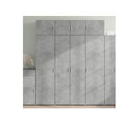 vidaXL Buffet haut gris béton 80x42,5x185 cm bois d'ingénierie