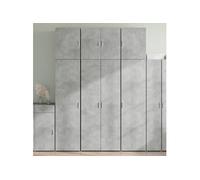 vidaXL Buffet haut gris béton 80x42,5x249 cm bois d'ingénierie Multicolore
