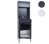 Buffet haut HWC-P99 182 x 54 x 40 cm anthracite