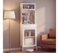 Mendler Buffet Haut HWC-P99 182 x 54 x 40 cm, Blanc