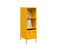 vidaXL Buffet haut Jaune moutarde en acier 35x39x103,5 cm – Armoire à livres moderne