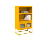 vidaXL Buffet Haut Jaune Moutarde 68x39x123 cm Acier, Armoire, Armoire de Rangement, Buffet Haut, Armoire latérale, Armoire Haute, Armoire Console