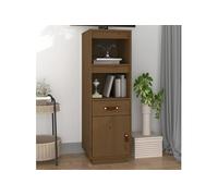 Vidaxl Buffet Haut Marron Miel 34x40x108,5 Cm Bois Massif De Pin Multicolore