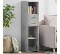 Buffet Haut Moderne en Bois d'Ingénierie Gris Béton 124 cm, Meuble de Rangement Élégant pour Salon et Salle à Manger, 30x42,5x124 cm, Design Contemporain et Pratique