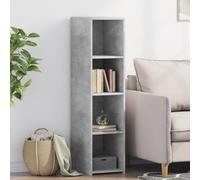 Buffet Haut Moderne Gris Béton Bois d'Ingénierie 124 cm, Meuble de Rangement Élégant pour Salon et Salle à Manger, Armoire de Séjour avec 3 Portes 2 Tiroirs, Design Contemporain et Fonctionnel