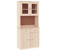 Buffet haut - MOTHINESSTO - ALTA - Bois massif de pin - 2 portes - 165 cm de hauteur