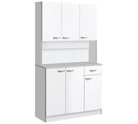 HOMCOM - buffet - Panneaux de particules - 101x39x180cm - Blanc
