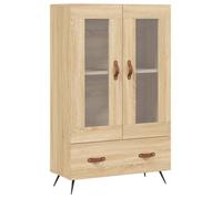 Buffet haut multi-rangement - UU - Chêne sonoma - 69,5x31x115 cm - bois d'ingénierie C400