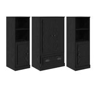 vidaXL Haut Armoire Montage mural 3 pcs Chêne noir 35 x 60 x 103,5 cm