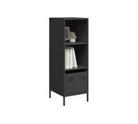 Buffet haut noir 35x39x103,5 cm acier, armoire à livres, armoire à livres moderne, étagère à livres, étagère et 851376