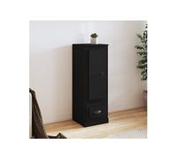 Buffet haut noir 36x35,5x103,5 cm bois d ingénierie