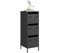 vidaXL Buffet haut 851400 acier noir 39x35x103,5 cm