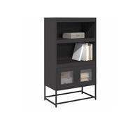 Buffet haut noir 68x39x123 cm acier armoire armoire de rangement vidaXL