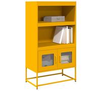 vidaXL Buffet Haut Jaune Moutarde 68x39x123 cm Acier, Armoire, Armoire de Rangement, Buffet Haut, Armoire latérale, Armoire Haute, Armoire Console
