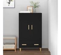 vidaXL Buffet haut 812565 Noir 70x31x115 cm en bois d'ingénierie