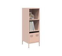 vidaXL Buffet haut Rose 35x39x103,5 cm Acier – Armoire à livres moderne