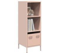 vidaXL Buffet haut Rose 35x39x103,5 cm Acier – Armoire à livres moderne