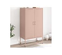 Vidaxl Buffet Haut Rose 68,5x38,5x123,5 Cm Acier Multicolore