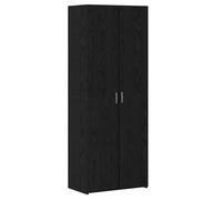 Buffet haut rustique - vidaXL - Chêne noir - 70x42,5x185 cm - Bois d'ingénierie - Beaucoup de rangement
