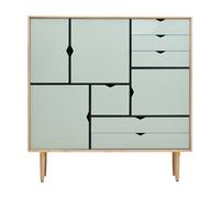 Buffet haut S3 avec façades coloré WxHxD 130x132x43cm