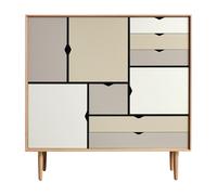 Buffet haut S3 avec façades coloré WxHxD 130x132x43cm