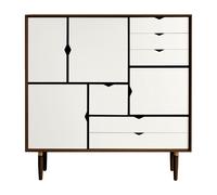 Buffet haut S3 façades blanches WxHxD 130x132x43cm