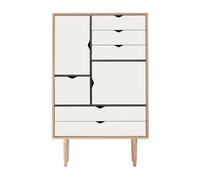 Buffet haut S5 façades blanches WxHxD 83x132x43cm