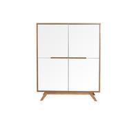 Buffet haut scandinave bois et blanc L110 cm HELIA