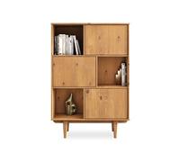 Buffet haut SIMONA H 139 cm en bois massif - Coloris chêne