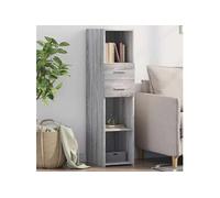 Vidaxl Buffet Haut Sonoma Gris 30x42,5x124 Cm Bois D'ingénierie Multicolore