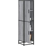 vidaXL Buffet haut 849057 sonoma gris 35,5x35x139 cm bois d'ingénierie et métal