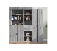vidaXL Buffet haut Sonoma gris Bois d'ingénierie 45×42,5×185 cm