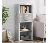 Vidaxl Buffet Haut Sonoma Gris 50x42,5x124 Cm Bois D'ingénierie Multicolore