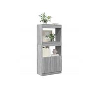 Buffet haut sonoma gris 63x33x140 cm bois d ingénierie