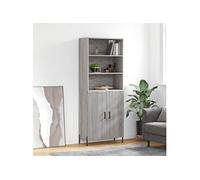 vidaXL Buffet haut Sonoma gris 69,5x34x180 cm Bois d'ingénierie