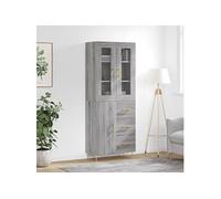 Buffet haut Sonoma gris 69,5x34x180 cm Bois d'ingénierie3198463
