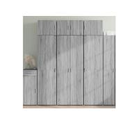 vidaXL Buffet Haut Sonoma Gris 70x42,5x185 cm Bois d'ingénierie, Buffet, Armoire de Rangement, Panneau latéral, Armoire, Armoire latérale