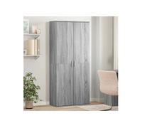 Vidaxl Buffet Haut Sonoma Gris 80x35x180 Cm Bois D'ingénierie Marron
