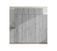 vidaXL Buffet Haut Sonoma Gris 80x42,5x185 cm Bois d'ingénierie, Buffet, Armoire de Rangement, Panneau latéral, Armoire, Armoire latérale