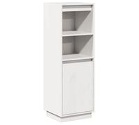 Buffet haut - UU - Grand espace - Blanc - 37x34x110 cm - Bois massif de pin C1677