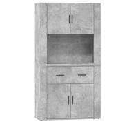 Buffet haut - UU - Grand espace - Gris béton - Bois d'ingénierie C1674