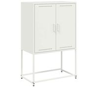 Buffet haut - UU - Meuble sur pied - Blanc - 68 5x38 5x107 cm - acier C806