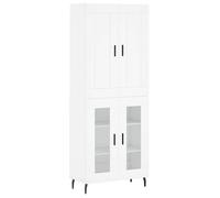 Buffet haut - UU - Meuble sur pied - Blanc - 69,5x34x180 cm - Bois d'ingénierie C903