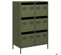 Buffet haut - UU - Meuble sur pied - vert olive - 68x39x101,5 cm - acier C821