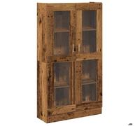 Buffet haut - UU - Meuble sur pied - vieux bois 82,5x30,5x150 cm - bois d'ingénierie C819