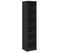 Buffet haut - UU - noir - 40x41x185 cm - bois d'ingénierie C3327