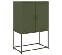 vidaXL Buffet haut vert olive 68,5x38,5x107 cm acier