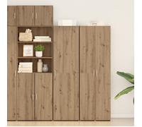 Buffet haut - vidaXL - Chêne massif - 5 étagères - 2 portes - Marron