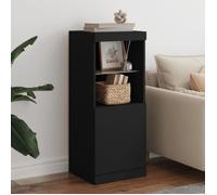 Buffet haut - VIDAXL - Noir - Bois d'ingénierie - Éclairage LED - 41x37x100 cm